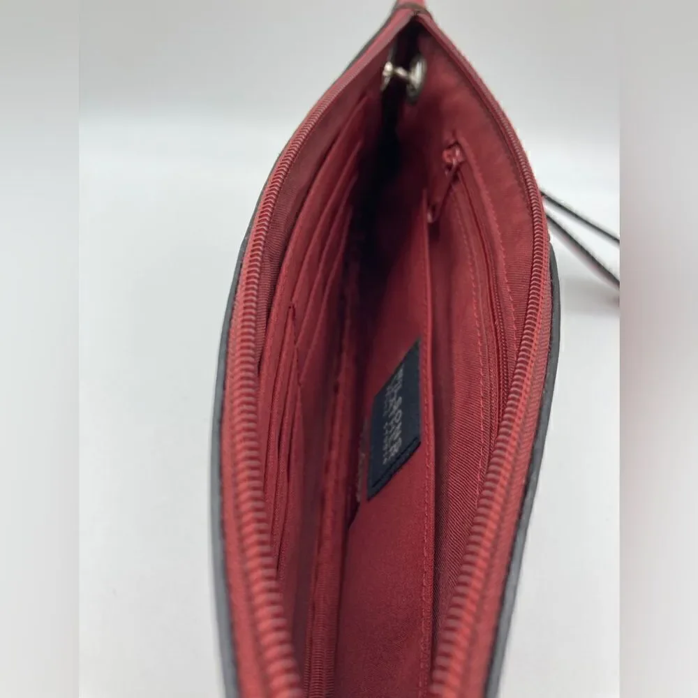 Pelle Studio Wilsons Italian Leather Unisex Wristlet Cherry Color